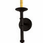 Meyda Lighting Amada 5" Blackwash Wall Sconce With Beige Aged Celadon Shade