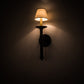 Meyda Lighting Amada 5" Blackwash Wall Sconce With Beige Aged Celadon Shade