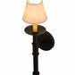 Meyda Lighting Amada 5" Blackwash Wall Sconce With Beige Aged Celadon Shade