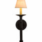 Meyda Lighting Amada 5" Blackwash Wall Sconce With Beige Aged Celadon Shade