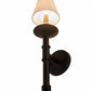 Meyda Lighting Amada 5" Blackwash Wall Sconce With Beige Aged Celadon Shade