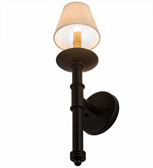 Meyda Lighting Amada 5" Blackwash Wall Sconce With Beige Aged Celadon Shade