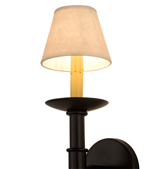 Meyda Lighting Amada 5" Blackwash Wall Sconce With Beige Aged Celadon Shade