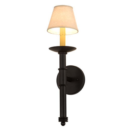 Meyda Lighting Amada 5" Blackwash Wall Sconce With Beige Aged Celadon Shade