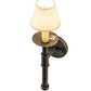 Meyda Lighting Amada 5" Golden Bronze Wall Sconce With Beige Natural Parchment Shade