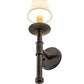 Meyda Lighting Amada 5" Golden Bronze Wall Sconce With Beige Natural Parchment Shade