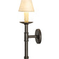 Meyda Lighting Amada 5" Golden Bronze Wall Sconce With Beige Natural Parchment Shade