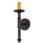 Meyda Lighting Amada 5" Oil Rubbed Bronze Wall Sconce With White Textrene Shade