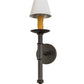 Meyda Lighting Amada 5" Oil Rubbed Bronze Wall Sconce With White Textrene Shade