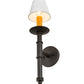 Meyda Lighting Amada 5" Oil Rubbed Bronze Wall Sconce With White Textrene Shade
