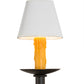 Meyda Lighting Amada 5" Oil Rubbed Bronze Wall Sconce With White Textrene Shade