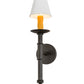 Meyda Lighting Amada 5" Oil Rubbed Bronze Wall Sconce With White Textrene Shade