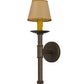 Meyda Lighting Amada 6" Gilded Tobacco Wall Sconce With Brown Natural Parchment Shade