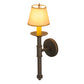 Meyda Lighting Amada 6" Gilded Tobacco Wall Sconce With Brown Natural Parchment Shade