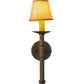 Meyda Lighting Amada 6" Gilded Tobacco Wall Sconce With Brown Natural Parchment Shade