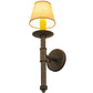 Meyda Lighting Amada 6" Gilded Tobacco Wall Sconce With Brown Natural Parchment Shade