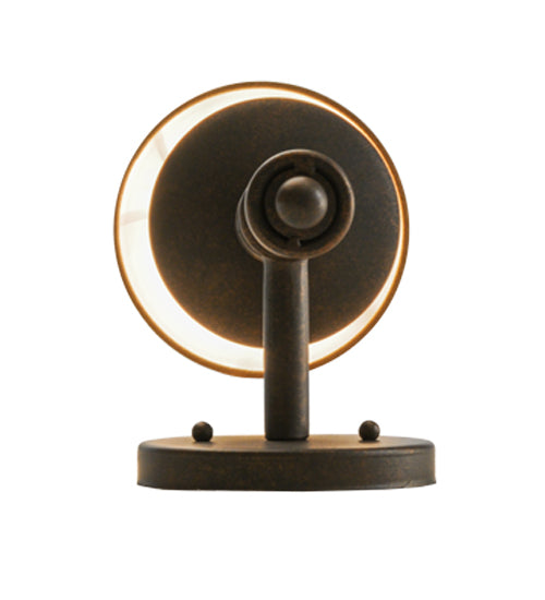 Meyda Lighting Amada 6" Gilded Tobacco Wall Sconce With Brown Natural Parchment Shade