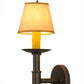 Meyda Lighting Amada 6" Gilded Tobacco Wall Sconce With Brown Natural Parchment Shade