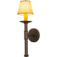 Meyda Lighting Amada 6" Gilded Tobacco Wall Sconce With Brown Natural Parchment Shade