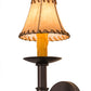Meyda Lighting Amada 6" Mahogany Bronze Wall Sconce With Beige Faux Leather Shade