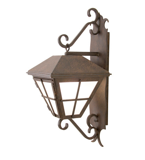 Meyda Lighting Amato 12" Rusty Nail Wall Sconce With Frosted Clear Seeded Shade Glass