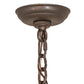 Meyda Lighting Amaury 24" 6-Light Gilded Tobacco Chandelier With Ivory Faux Candlelight