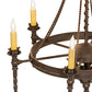 Meyda Lighting Amaury 24" 6-Light Gilded Tobacco Chandelier With Ivory Faux Candlelight