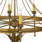 Meyda Lighting Amaury 36" 10-Light Buttered Brass Chandelier With Ivory Faux Candlelight