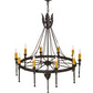 Meyda Lighting Amaury 36" 10-Light Coffee Bean Chandelier With Honey Amber Faux Candlelight