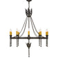 Meyda Lighting Amaury 36" 10-Light Coffee Bean Chandelier With Honey Amber Faux Candlelight