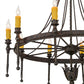 Meyda Lighting Amaury 36" 10-Light Coffee Bean Chandelier With Honey Amber Faux Candlelight