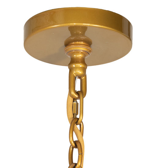Meyda Lighting Amaury 36" 10-Light Transparent Gold Over Nickel Chandelier With Ivory Faux Candlelight