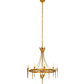 Meyda Lighting Amaury 36" 10-Light Transparent Gold Over Nickel Chandelier With Ivory Faux Candlelight