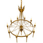 Meyda Lighting Amaury 36" 10-Light Transparent Gold Over Nickel Chandelier With Ivory Faux Candlelight