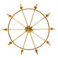 Meyda Lighting Amaury 36" 10-Light Transparent Gold Over Nickel Chandelier With Ivory Faux Candlelight