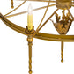 Meyda Lighting Amaury 36" 10-Light Transparent Gold Over Nickel Chandelier With Ivory Faux Candlelight