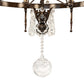 Meyda Lighting Amaury 48" 15-Light 2-Tier Delmonico Bronze Chandelier With White Trumpet Cream Shade
