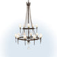Meyda Lighting Amaury 48" 15-Light 2-Tier Delmonico Bronze Chandelier With White Trumpet Cream Shade
