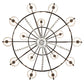Meyda Lighting Amaury 48" 15-Light 2-Tier Delmonico Bronze Chandelier With White Trumpet Cream Shade