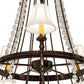 Meyda Lighting Amaury 48" 15-Light 2-Tier Delmonico Bronze Chandelier With White Trumpet Cream Shade