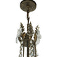 Meyda Lighting Amaury 55" 15-Light 2-Tier Corinth Chandelier With Cream Textrene Shade