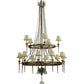 Meyda Lighting Amaury 55" 15-Light 2-Tier Corinth Chandelier With Cream Textrene Shade