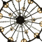 Meyda Lighting Amaury 55" 15-Light 2-Tier Corinth Chandelier With Cream Textrene Shade