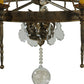 Meyda Lighting Amaury 55" 15-Light 2-Tier Corinth Chandelier With Cream Textrene Shade