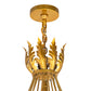 Meyda Lighting Amaury 56" 16-Light Transparent Gold Over Nickel Chandelier With Ivory Faux Candlelight