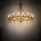 Meyda Lighting Amaury 56" 16-Light Transparent Gold Over Nickel Chandelier With Ivory Faux Candlelight