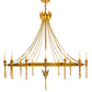Meyda Lighting Amaury 56" 16-Light Transparent Gold Over Nickel Chandelier With Ivory Faux Candlelight