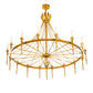 Meyda Lighting Amaury 56" 16-Light Transparent Gold Over Nickel Chandelier With Ivory Faux Candlelight