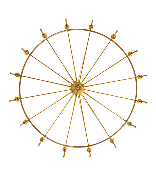 Meyda Lighting Amaury 56" 16-Light Transparent Gold Over Nickel Chandelier With Ivory Faux Candlelight