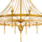 Meyda Lighting Amaury 56" 16-Light Transparent Gold Over Nickel Chandelier With Ivory Faux Candlelight